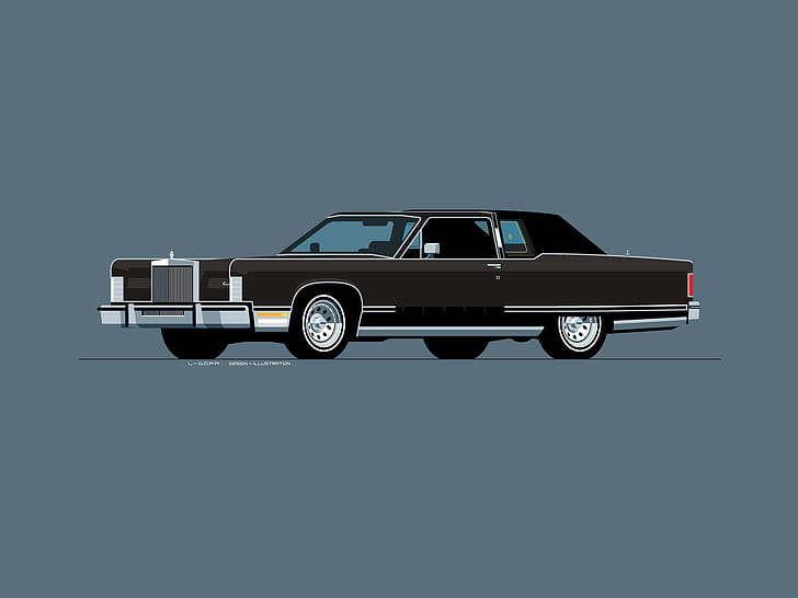 coche, minimalismo, negro, ilustración, Fondo de pantalla HD
