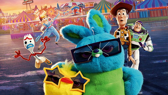 Película, Toy Story 4, Buzz Lightyear, Forky (Toy Story), Woody (Toy Story), Fondo de pantalla HD HD wallpaper
