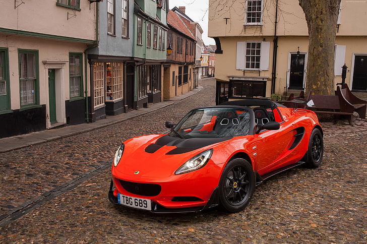 Lotus Elise Cup 250, velocidade, vermelho, roadster, HD papel de parede