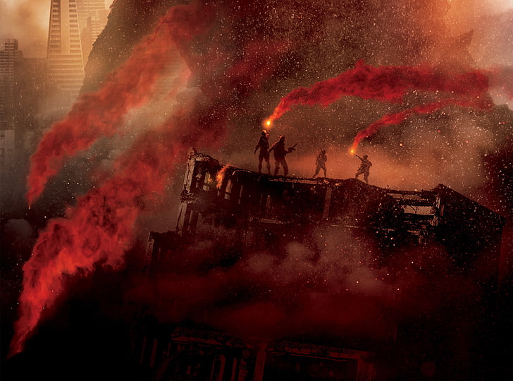 Película de Godzilla 2014, fondo de pantalla de videojuegos, Películas, Otras películas, Monstruo, Godzilla, Película, Película, ciencia ficción, 2014, Fondo de pantalla HD
