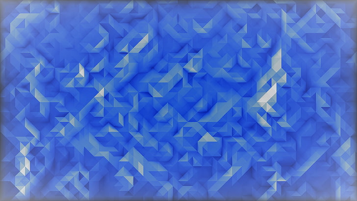 abstracto, 3D, azul, brillante, blanco, Fondo de pantalla HD