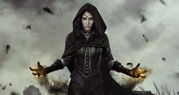 mujer con túnica, The Witcher 3: Wild Hunt, Yennefer of Vengerberg, videojuegos, Fondo de pantalla HD HD wallpaper