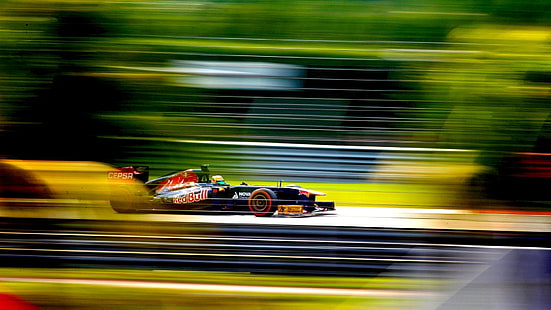 Formula 1, Red Bull, Red Bull Racing, car, race cars, racing, sport, sports, motion blur, HD wallpaper HD wallpaper