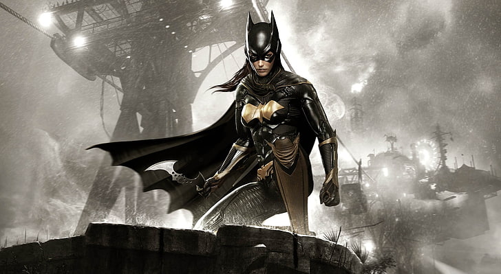 Batman Arkham Knight Batgirl, tapeta cyfrowa Bat Girl, gry, Batman, rycerz, akcja, przygoda, Arkham, 2015, BatmanArkhamKnight, Tapety HD