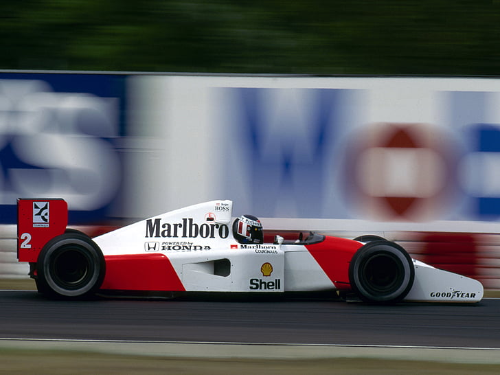 1992, f 1, formula, honda, mclaren, mp4 7, race, racing, HD wallpaper