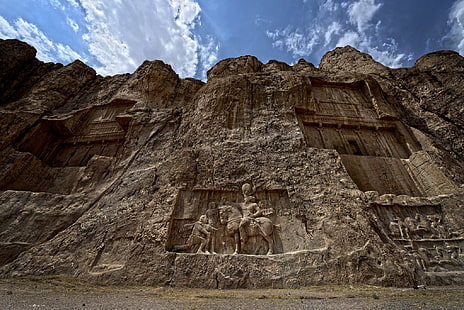 Iran, history, rock, outdoors, HD wallpaper HD wallpaper