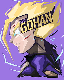 Dragonball Gohan-Illustration, Dragon Ball Z, Gohan, HD-Hintergrundbild HD wallpaper