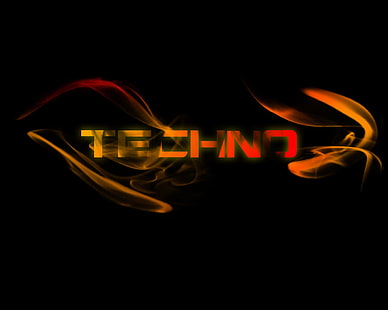 Techno 3D art, techno, ilustraciones, fondo simple, música, Fondo de pantalla HD HD wallpaper