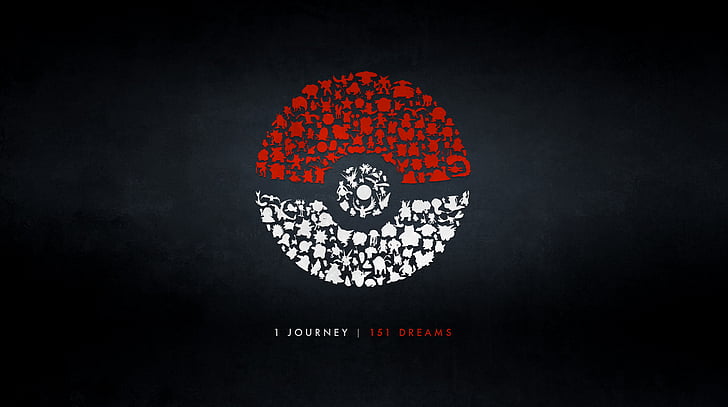 Logotipo de Pokemon Ball, Pokemon GO, Journey, Dreams, HD, Fondo de pantalla HD