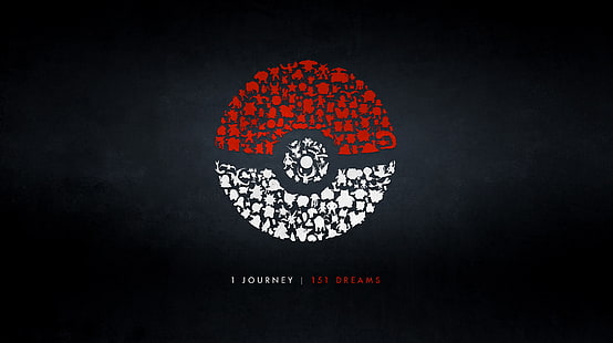Pokemon ball logo, Pokemon GO, Journey, Dreams, HD, HD tapet HD wallpaper