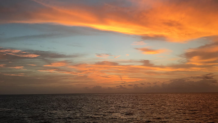 romantic, sunset, st lucia, caribbean, HD wallpaper