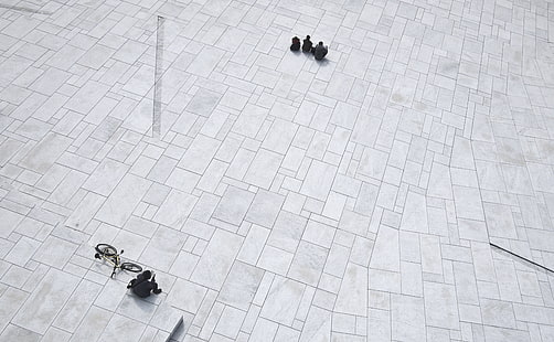 Oslo Opera House, Norvegia, piastrelle di marmo grigio, bianco e nero, bianco, moderno, bicicletta, architettura, ghiacciaio, Norvegia, lettura, bici, iceberg, opera, olympus, oslo, oslofylke, sentrum, sthanshaugen, Sfondo HD HD wallpaper