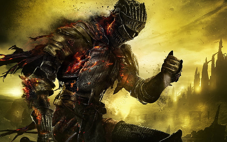 رجل يحرق ورق الحائط الرقمي وألعاب الفيديو والأعمال الفنية و Dark Souls III و Dark Souls، خلفية HD