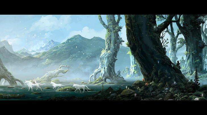 อะนิเมะ, Studio Ghibli, Princess Mononoke, วอลล์เปเปอร์ HD