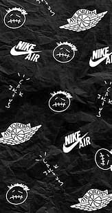 Nike, Cactus Jack, тъмен, вертикален, HD тапет HD wallpaper