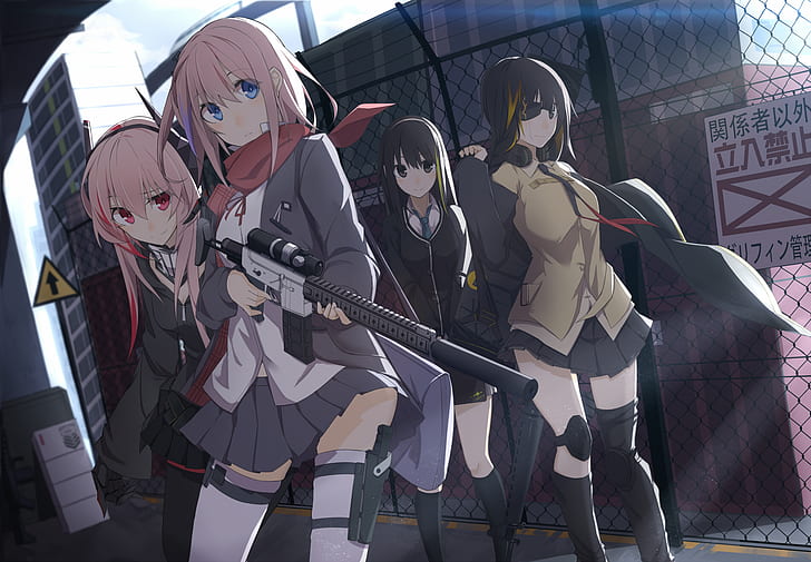 pistol, anime, Girls_Frontline, gadis dengan senjata, Girls Frontline, Wallpaper HD