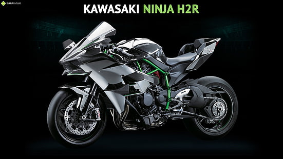 Kawasaki Ninja H2R preto, motocicleta, Kawasaki, Kawasaki ninja, Kawasaki Ninja H2R, HD papel de parede HD wallpaper