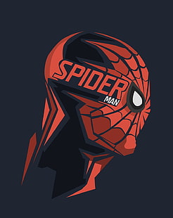 Digitale Tapete Spider-Man, Wunder-Helden, Spider-Man, Wunder-Comics, blauer Hintergrund, HD-Hintergrundbild HD wallpaper