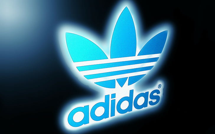 Adidas, Stile, Originali, Sfondo, Blu, Logo, Sfondo HD