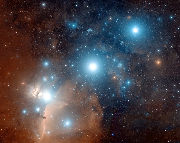 Поясът на Орион, звезди, космос, HD тапет