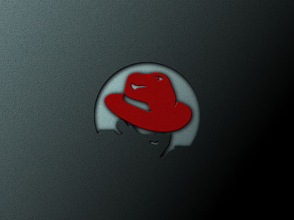 röd dinosaurie-logotyp, Linux, Red Hat, HD tapet HD wallpaper
