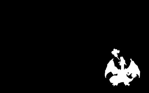 schwarz, charizard, pokemon, weiß, HD-Hintergrundbild HD wallpaper