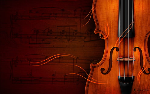 Notas de violino HD, música, violino, notas, HD papel de parede HD wallpaper