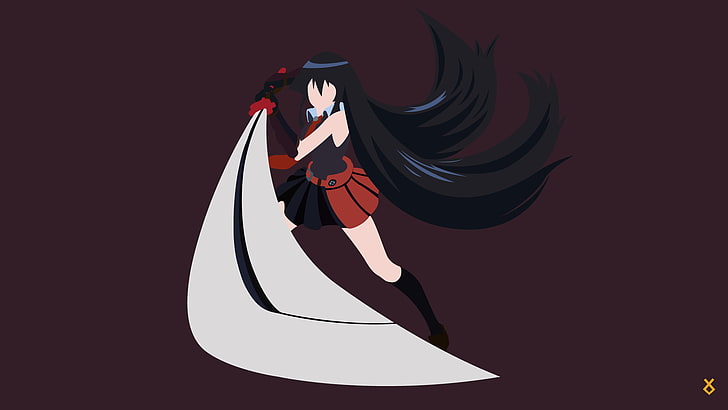 Akame ga Kill !, Akame, minimalisme, dessin vectoriel, vecteur, vecteurs anime, Fond d'écran HD