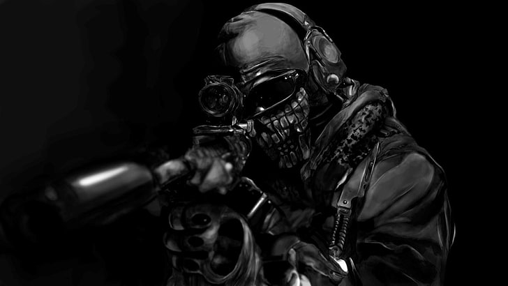 man holding rifle wallpaper, Call of Duty, video games, ElithiumDizzyBug, HD wallpaper