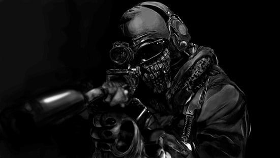 мужчина держит винтовку обои, Call of Duty, видеоигры, ElithiumDizzyBug, HD обои HD wallpaper