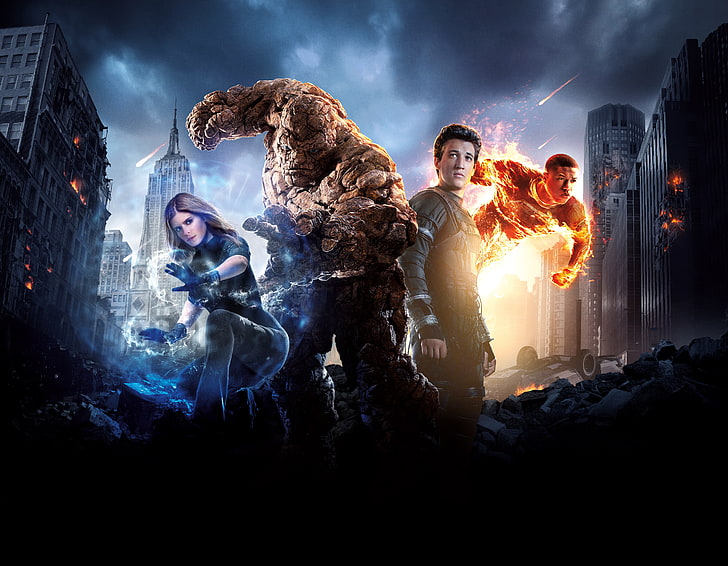 Girl, City, Heroes, Sky, Fire, Fantastic, The, Wallpaper, Woman, Team, Ben Grimm, MARVEL, 20th Century Fox, Kate Mara, Man, Movie, Stone, Film, Human, Fantastic Four, Sue Storm, Invisible, Buildings, Four, Jamie Bell, Boys, Torch, 2015, Johnny Storm, Michael B. Jordan, Reed Richards, Towers, Miles Teller, Mr., Couds, Fant4stic, Thing, HD wallpaper