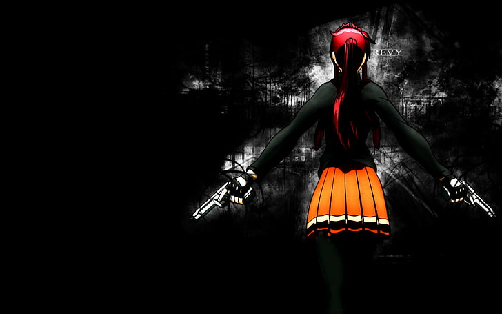 senjata, gadis anime, Revy, Black Lagoon, Wallpaper HD