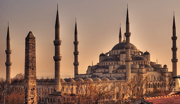 イスラム教、イスタンブール、スルタンアフメット、モスク、 HDデスクトップの壁紙