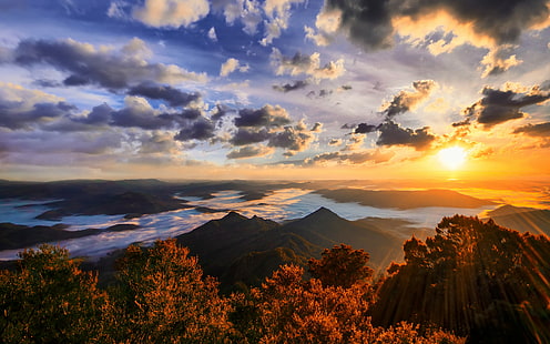 Gold Coast, Australien, Gold Coast, Australien, Natur, Landschaft, Berge, Sonne, HD-Hintergrundbild HD wallpaper