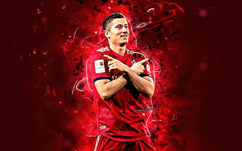 Fotboll, Robert Lewandowski, FC Bayern München, polsk, HD tapet HD wallpaper