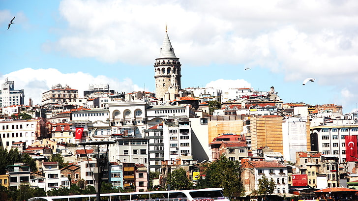 Istanbul, Turkey, galata, Galata Kulesi, HD wallpaper