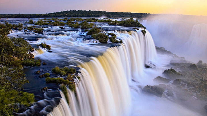 Wasserfalllandschaft, Natur, Landschaft, Wasserfall, HD-Hintergrundbild