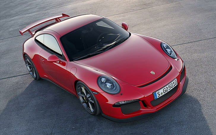 Porsche 911 GT3 2014, red coupe, porsche, 2014, mobil, Wallpaper HD