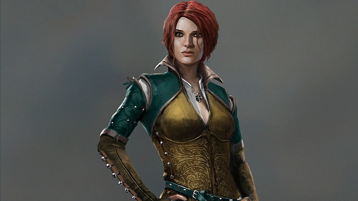 Wallpaper karakter wanita berambut merah, Triss Merigold, The Witcher 3: Perburuan Liar, video game, The Witcher, Wallpaper HD