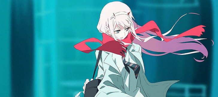 Anime Girls, Zero Two (Liebling in der FranXX), rosa Haare, Liebling in der FranXX, HD-Hintergrundbild