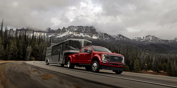 Ford, camionnette, remorque, Super Duty, F-450, Limited, 2019, F-series, Fond d'écran HD HD wallpaper