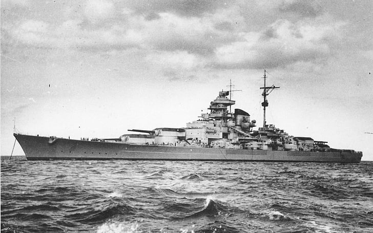 Krigsfartyg, tyskt slagskepp Tirpitz, slagskepp, HD tapet