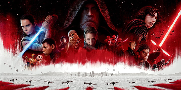 Star Wars: The Last Jedi, Luke Skywalker, lightsaber, Wallpaper HD