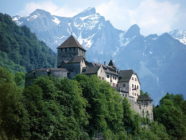 Castillo, Liechtenstein, Fondo de pantalla HD