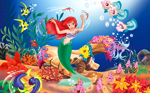 Disney la sirenita, disney, little, mermaid, películas, Fondo de pantalla HD HD wallpaper