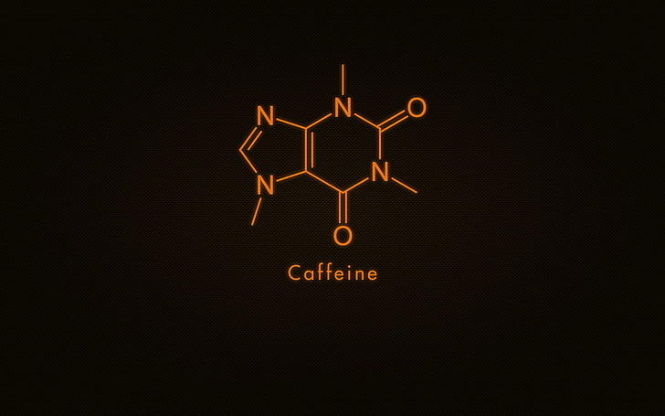 Ilustración de cafeína, ciencia, química, café, cafeína, Fondo de pantalla HD