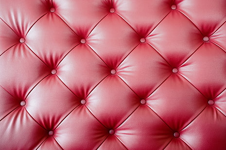 quilted leather, texture, leather, pink, upholstery, HD wallpaper HD wallpaper