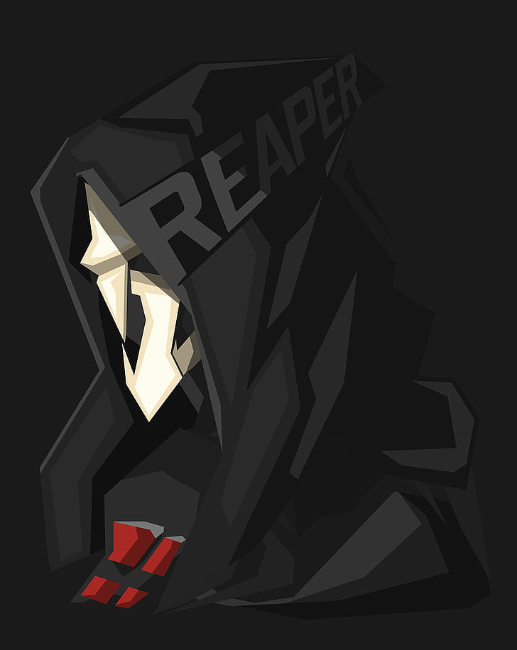 Reaper illustration, Overwatch, HD wallpaper