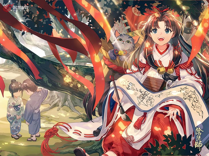 Anime-Mädchen, Onmyoji, HD-Hintergrundbild