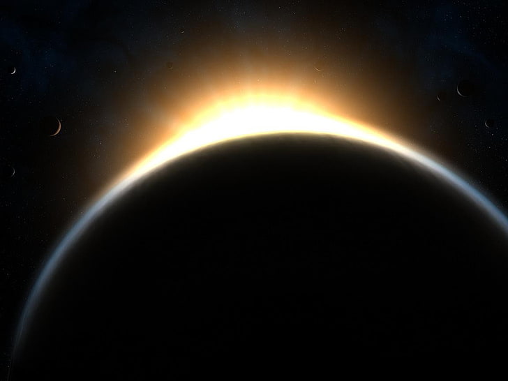 อวกาศดาวเคราะห์ดวงอาทิตย์ศิลปะอวกาศศิลปะดิจิทัล, วอลล์เปเปอร์ HD